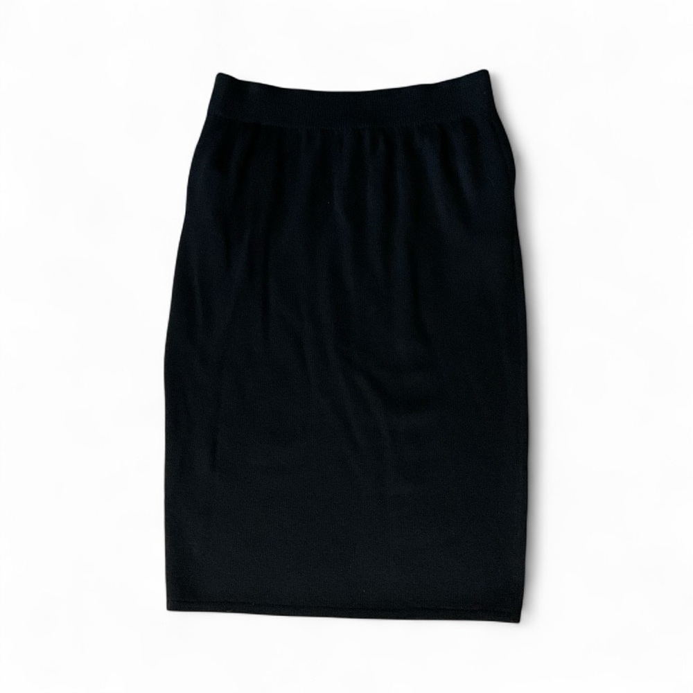 St. John Separates Size 10 Black Women's Pencil Skirt Two Pockets Made in USA - Picture 4 of 10
